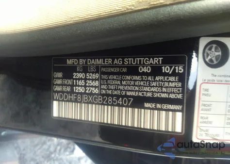 2016 Mercedes-Benz E 350 4Matic из США, поврежденный, VIN WDDHF8JBXGB285407